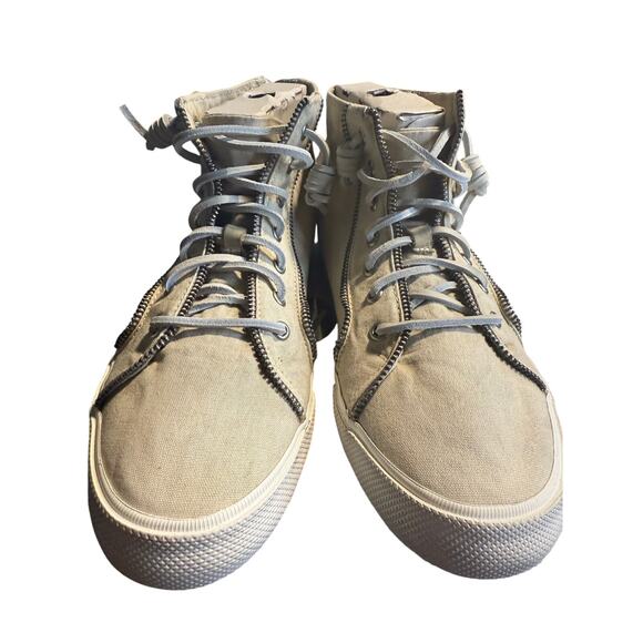 Sperry x Rebecca Minkoff Tan Canvas Distressed Sneaker, Women's Size 9.5 NWT - Picture 4 of 7